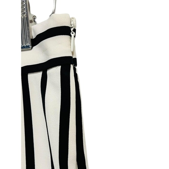 Lena Gabrielle Pants Womens 8 White Black Stripe Wide Leg Dress Work Career - Picture 5 of 9